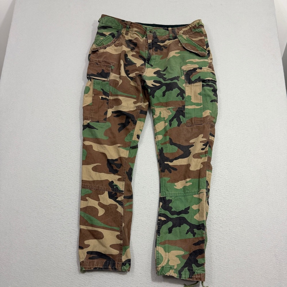 Polo Ralph Lauren Camo Utility Cargo Pants Men's 36x32 Camouflage Army Woodland